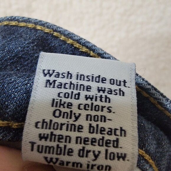 Vera Wang Jeans Womens 8 Blue 30X26 Straight Leg Maggie Stretch Cotton Midrise - Picture 10 of 10